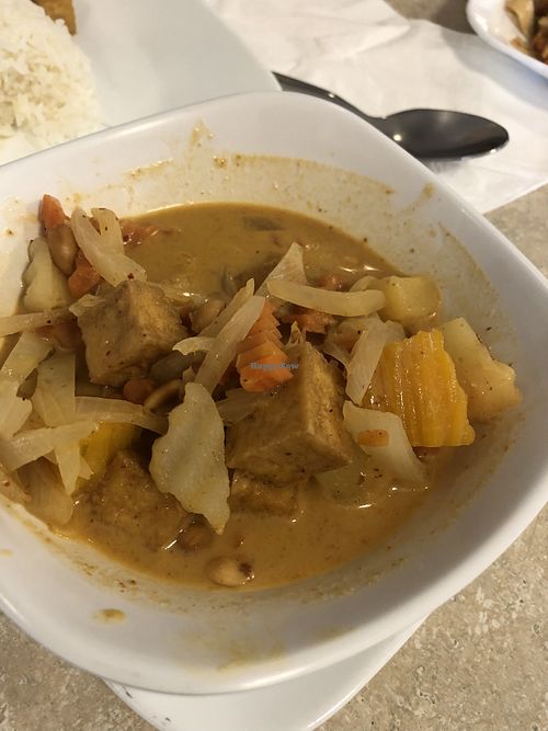 Massamun curry with tofu  at Thai Orchid in Stroudsburg