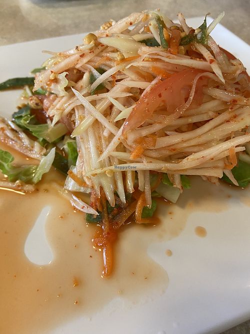 Papaya salad no fish sauce  at Thai Orchid in Stroudsburg