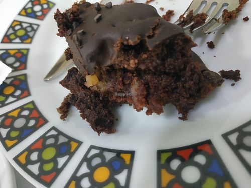 Um bolinho de chocolate delicioso que provei quando abriram, a acompanhar um cafezinho. at Vegan Details in Braga
