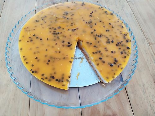 Tarte de maracujá (sem gluten e sem açúcar) / Passion fruit tart (gluten-free and sugar-free) at Vegan Details in Braga