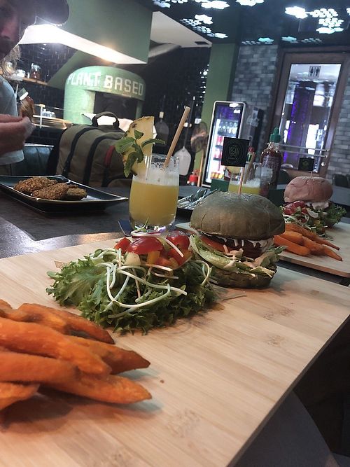 Chicken burger   at The Vegan Table in Bangkok