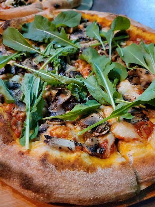 Truffle pizza at The Vegan Table in Bangkok