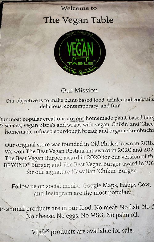 Mission at The Vegan Table in Bangkok