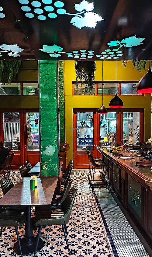 Dining room at The Vegan Table in Bangkok