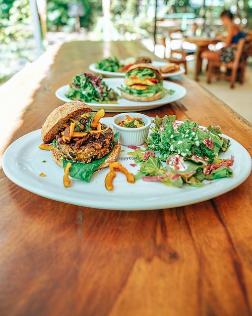 Bliss Bean Burger at Naked Foods in Nosara