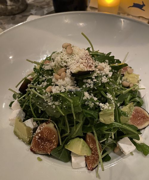 Fig and “feta” salad  at Coletta in New York City