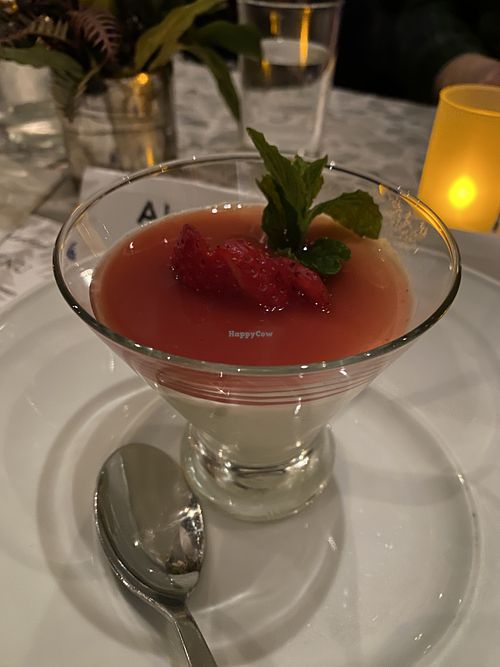 Strawberry panna cotta  at Coletta in New York City