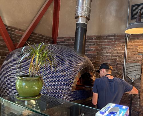 Wood-fired oven  at Pizza Campania in Bozeman