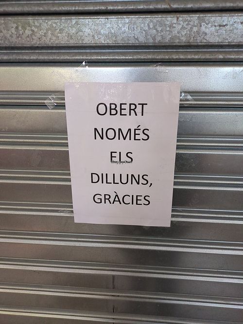 Only opens Mondays now :( at Llegums Cuits Isar in Girona