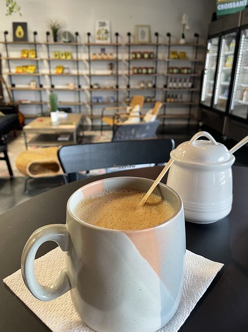 Oat milk latte   at Gratefuel Cafe in Fort Lauderdale