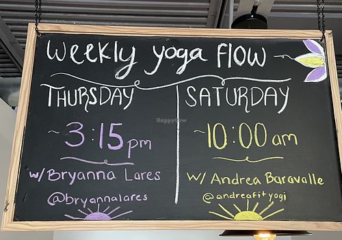 Yoga schedule   at Gratefuel Cafe in Fort Lauderdale