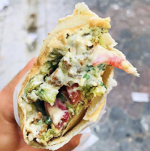 Falafel wrap  at Team Hummus in Izmir