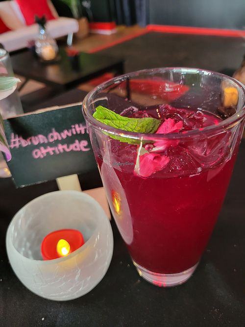 Vanilla beet lemonade at Veggi Chefs at Attitude Lounge in Beverly Hills