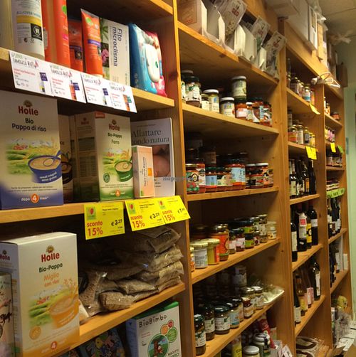 well-stocked shelves at Naturalia in Venice