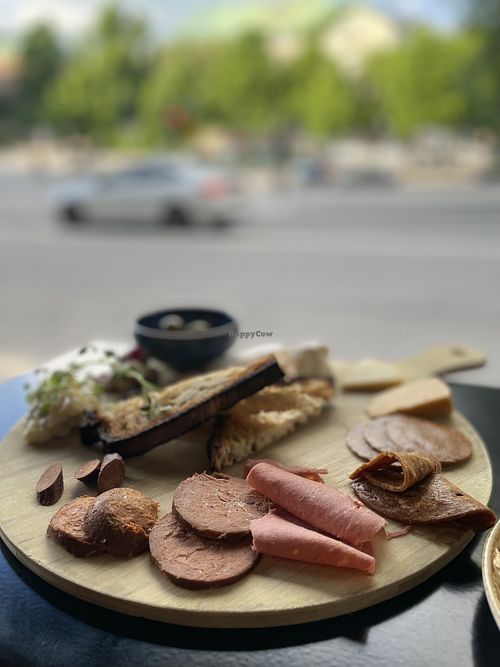 Charcuterie platter for two  at Veganska Ölbaren in Stockholm