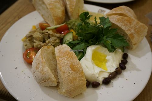 Mezze plate (Vegan) at Le Pain Quotidien in Brussels