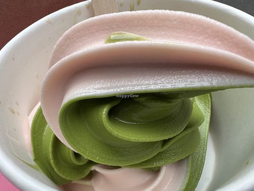 strawberry & matcha ice 'cream'  at Natashkino in London