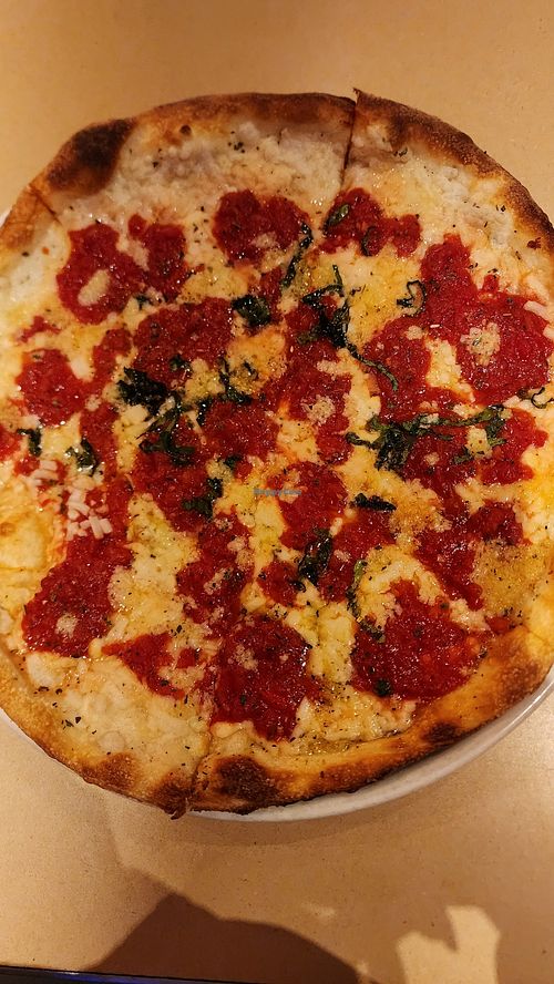 Vegan Margherita at Umberto's in Lake Grove