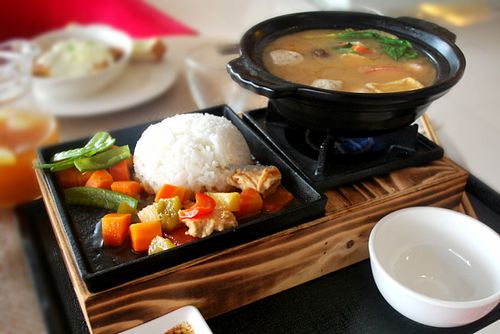 Teppan shabu shabu with rice at Caffe Dolce in Metro Manila