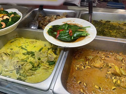 Buffet spread at Peranakan Vegetarian in Central Singapore