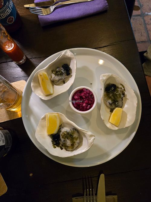 Vegan oysters at Tisch in Vienna