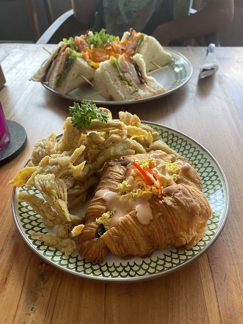 Breakfast croissant   at Warung Dua Hati in Canggu