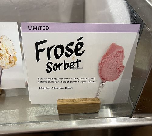 Frose ingredients   at Jeni's Ice Creams in St Louis