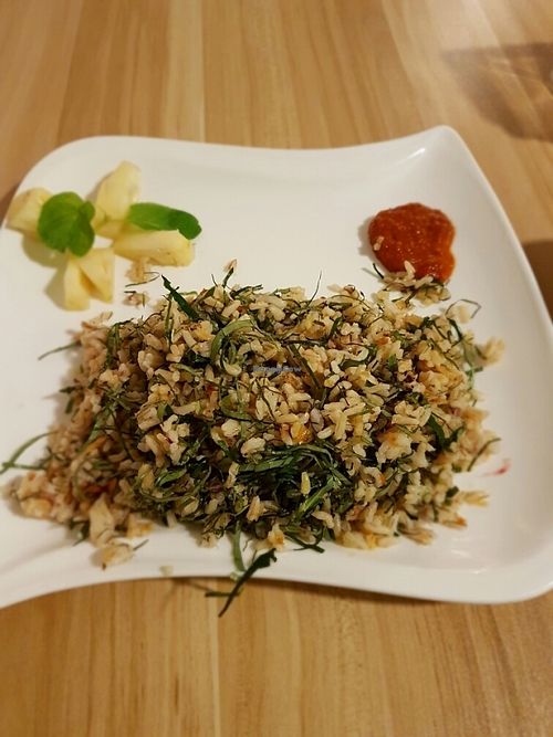 brown rice with Chinese spices. so good. at The Leaf 绿叶坊 - Georgetown in Penang