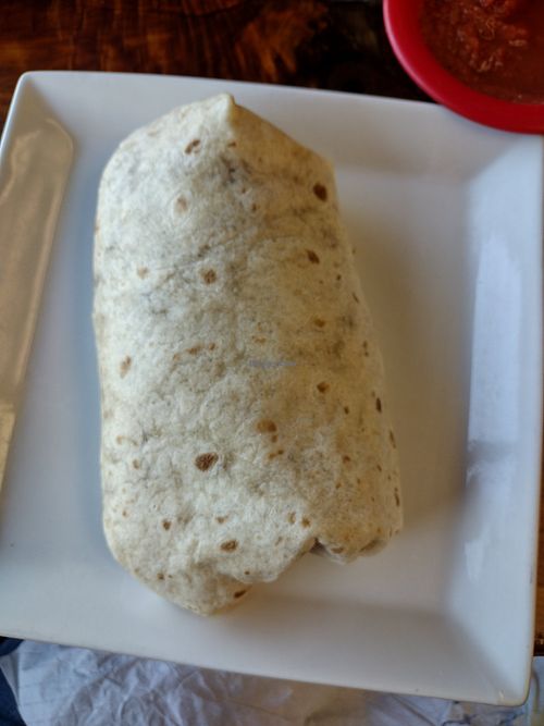 Mushroom burrito. I'm not sure you can tell in the photo but it's quite large. at Habanero Grill Mexican in Henderson