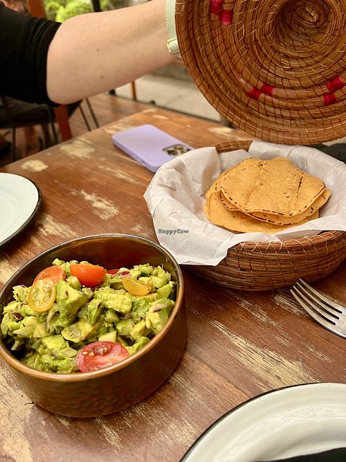 Guacamole with onions and cucumbers   at La Negra in Bucerias