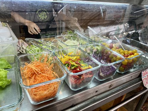 Salad shop  at Boonniyom Santi Asoke Market ตลาดบุญนิยมสันติอโศก in Bangkok