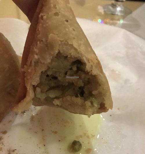 Inside samosa  at Swad in Monona