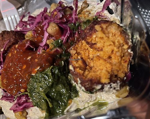 Inside spicy falafel   at Amsterdam Falafel & Kabob in Omaha