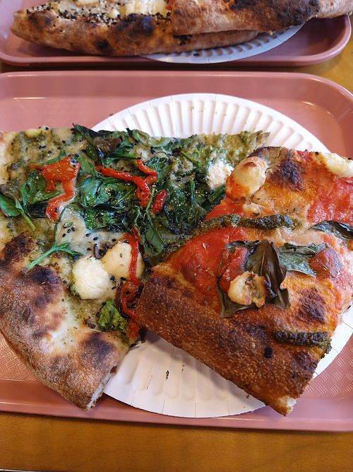Pesto and Sicilian at Hot Tongue Pizza in Los Angeles