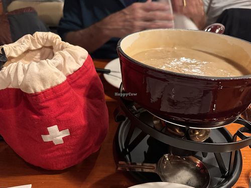 Small potatoes in the bag. Perfect cashew fondue!  at Baracca Zermatt in Basel