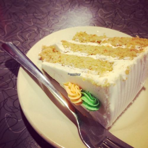 Sweet Potato Carrot Cake (vegan) at Veggie Galaxy in Cambridge