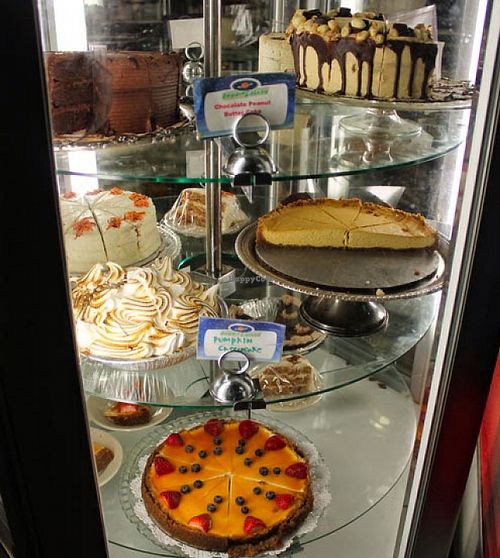 All vegan dessert case! at Veggie Galaxy in Cambridge