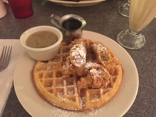 Chicken & Waffles  at Veggie Galaxy in Cambridge