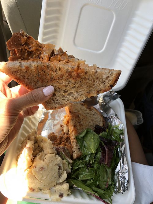 Vegan reuben  at Veggie Galaxy in Cambridge