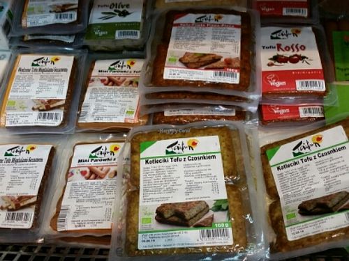 vegan meats at Organic Farma Zdrowia in Warsaw
