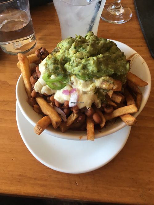 Vegan chili cheese fries  at Mohawk Bend in Los Angeles