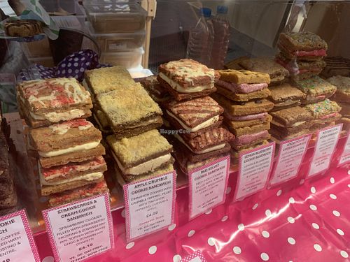 Selection of cookie sandwiches   at The Polka Dot Bakery in East London