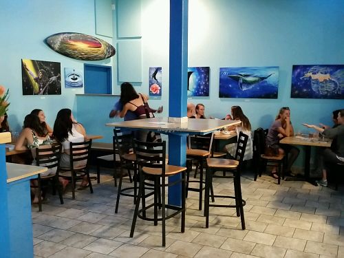 inside at Maui Kombucha in Haiku