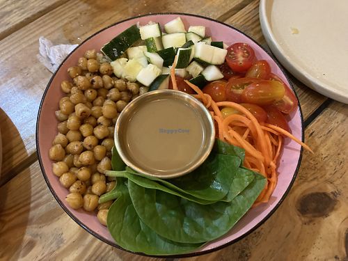 Bowl with quinoa (below)  at El Patio in Bocas Del Toro