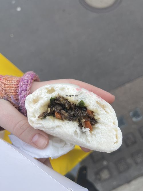 stuffed with veggies   at Bun House in London