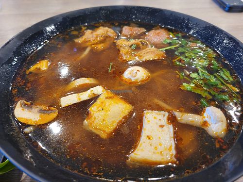 Spicy soup at Happy Buddha Kitchen in Temple City