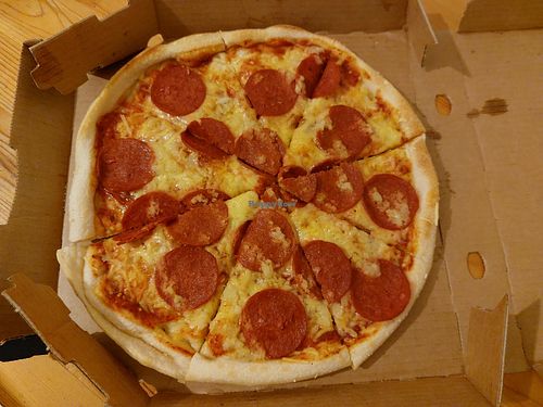 Salami pizza "Las Vega" at Domino's Pizza in Mannheim