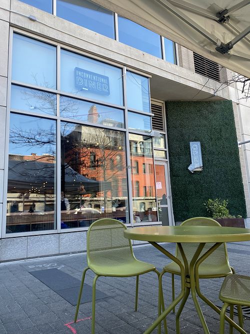 Exterior View w/Outdoor Seating Area  at Unconventional Diner in Washington