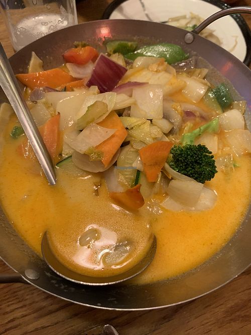 Vegetable red curry  at China Restaurant Shang-Hai in Kitzbuehel