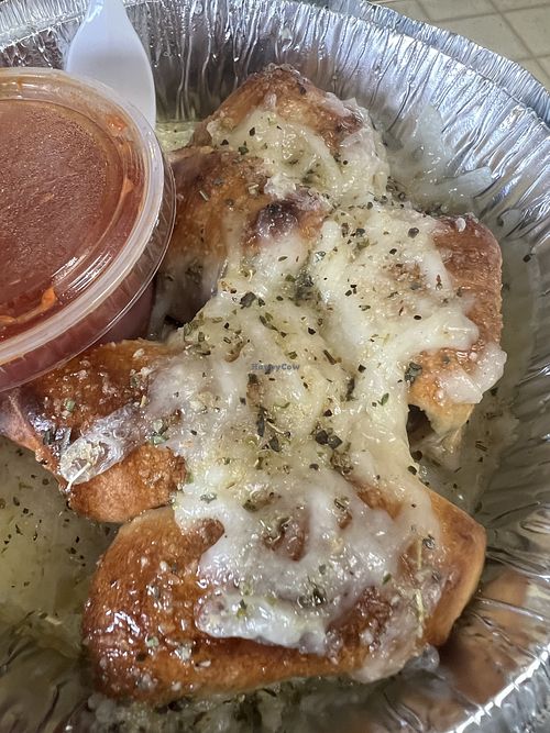 Meatball sliders made on garlic knots   at Brickyard Pizza in Saugerties